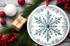 Round Christmass Ornament PNG Product Image 2