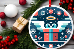 Round Christmass Ornament PNG Product Image 2