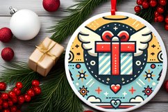 Round Christmas Ornament Sublimation|Clipart Product Image 2