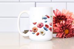 Watercolor Flowers USA Collors | Abstract Clipart Product Image 2