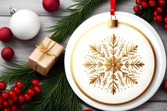 Round Christmas Ornament Sublimation|Clipart Product Image 2
