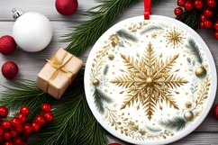 Round Christmas Ornament Sublimation|Clipart Product Image 2