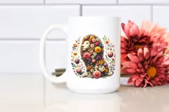 Watercolor Colorful Easter Lion Floral T-shirt, Mug, Clipart Product Image 3