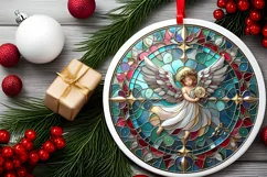 Round Christmas Ornament Sublimation|Clipart Product Image 2