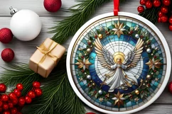 Round Christmas Ornament Sublimation|Clipart Product Image 2
