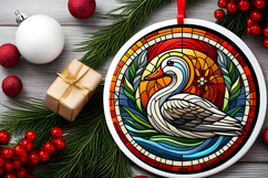 Round Christmass Ornament PNG Product Image 2