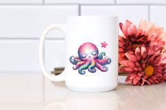 Colorful Baby Octopus Sleeping | Clipart Product Image 2