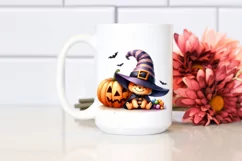 Funny Halloween Clipart with Hat PNG Product Image 2