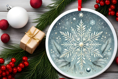 Round Christmass Ornament PNG Product Image 2
