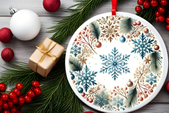 Round Christmass Ornament PNG Product Image 2