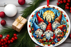Round Christmass Ornament PNG Product Image 2