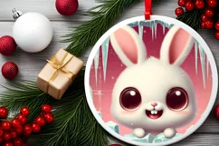 Round Christmas Ornament Sublimation|Clipart Product Image 2