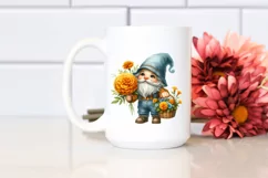 Detailed Watercolor Cute Gnome Clipart Product Image 2