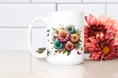 Watercolor Luxury Flower Splash Clipart Product Image 2