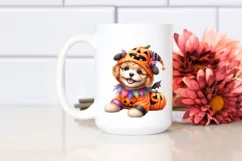 Cute Baby Dog Dressed Halloween | Sublimation | Clipart Product Image 2