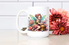 Colorful Fairy with Treasure Chest PNG Product Image 2