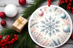 Round Christmas Ornament Sublimation|Clipart Product Image 2