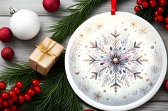 Round Christmas Ornament Sublimation|Clipart Product Image 2