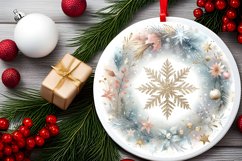 Round Christmas Ornament Sublimation|Clipart Product Image 2
