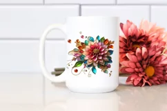 Watercolor Luxury Flower Splash Clipart Product Image 2