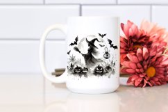 Washed Watercolor Halloween Witch, PNG Product Image 2