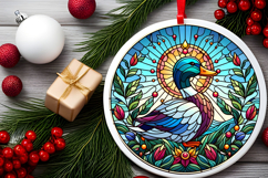 Round Christmass Ornament PNG Product Image 2