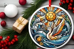 Round Christmas Ornament Sublimation|Clipart Product Image 2