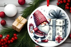 Round Christmas Ornament Sublimation|Clipart Product Image 1