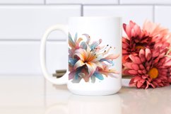 Abstract Pastel Lily PNG Product Image 2