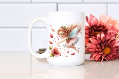 Small Cute Fairy Tumbling Spring Petals Whimsical Clipart Product Image 2