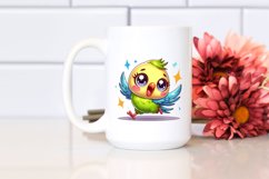 Colorful Crazy Baby Budgerigar Clipart Product Image 2