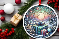Round Christmass Ornament PNG Product Image 2