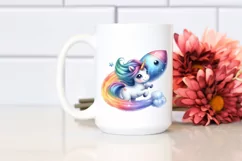 Pastel Cute Unicorn Playful Comet | Clipart Product Image 2