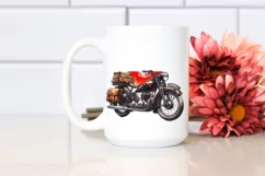 Vintage Motorcycle Oilish Clipart Product Image 2