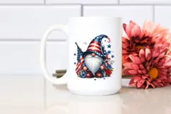 Detailed Patriotic Gnome | Watercolor Clipart Product Image 2