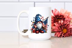Patriotic Gnome Artwork | Watercolor Clipart Product Image 2
