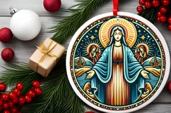 Round Christmas Ornament Sublimation|Clipart Product Image 2