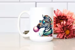 High Detail Zebra Quirky Colorful Clipart Product Image 2
