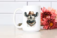 Funny Rhino Tongue Out Clipart Product Image 2