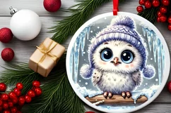 Round Christmas Ornament Sublimation|Clipart Product Image 1