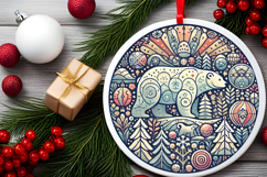 Round Christmass Ornament PNG Product Image 2