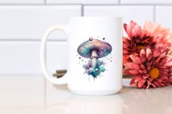 Mystical Celestial Mushroom,Watercolor PNG Product Image 2