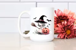 Simple Funny Halloween Clipart with Witch PNG Product Image 2