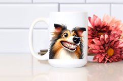 Funny Goofy Collie Watercolor Clipart Product Image 2