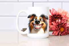 Funny Goofy Collie Watercolor Clipart Product Image 2