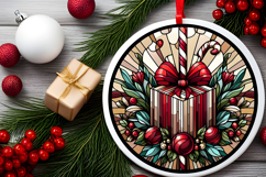Round Christmass Ornament PNG Product Image 2