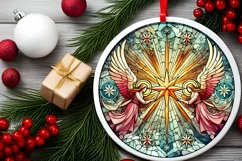 Round Christmas Ornament Sublimation|Clipart Product Image 1