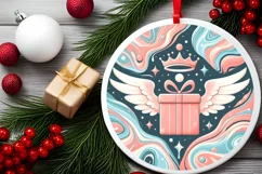 Round Christmas Ornament Sublimation|Clipart Product Image 2