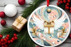 Round Christmas Ornament Sublimation|Clipart Product Image 2