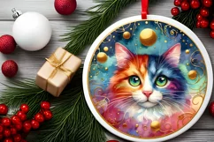 Round Christmas Ornament Sublimation|Clipart Product Image 2